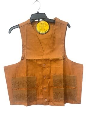 Vintage NOS 60s Black Sheep Brand Hunting Shooting Vest NWT size M